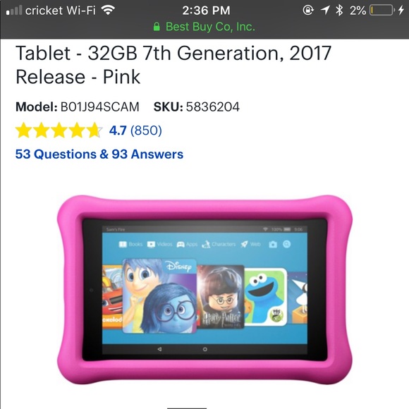 SOLD!! Amazon Fire HD - Picture 4 of 4